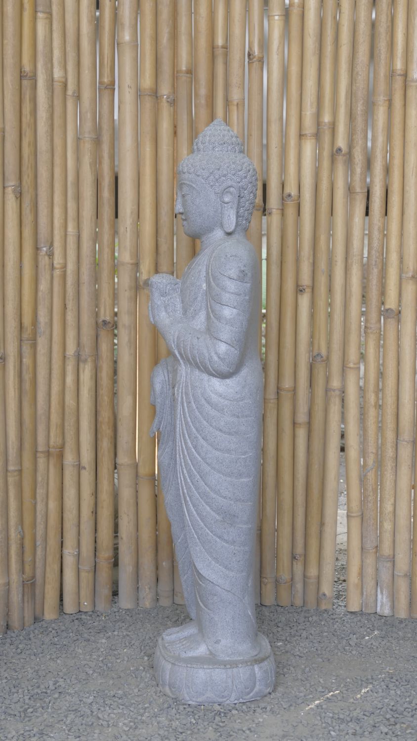  Product image 4 of the product “Standing Buddha with Lotus Flower, ca. 120 cm H ”
